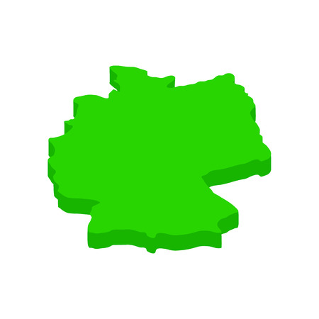 Map of Germany isometric 3d icon on a white backgroundのイラスト素材