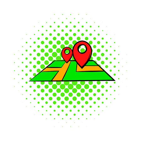 Map comics icon isolated on a white backgroundのイラスト素材