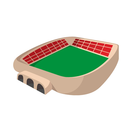 Sports stadium cartoon icon on a white backgroundのイラスト素材