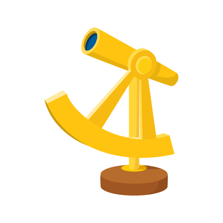 An ancient spyglass icon in cartoon style on a white backgroundのイラスト素材