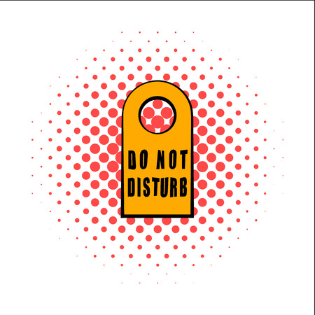 Label do not disturb comics icon isolated on a white backgroundのイラスト素材