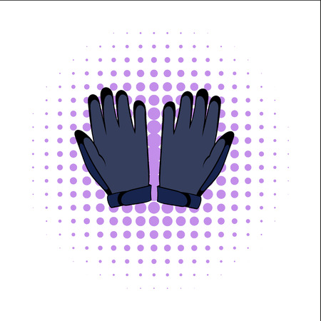 Gloves comics icon isolated on a white backgroundのイラスト素材
