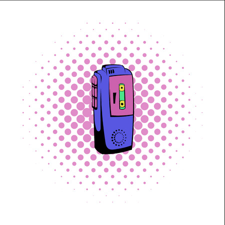 Recorder comics icon isolated on a white backgroundのイラスト素材