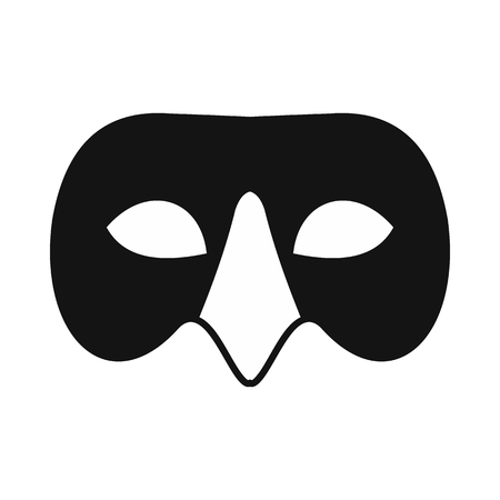 Mens Venetian mask icon in simple style isolated on whiteのイラスト素材