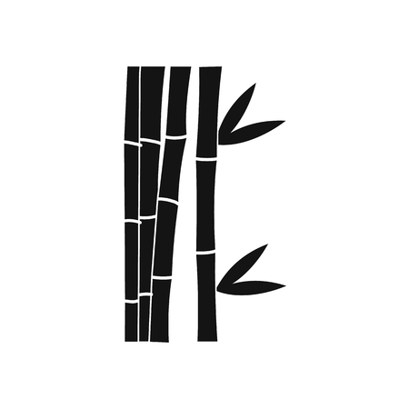 Bamboo stems icon in simple style isolated on whiteのイラスト素材