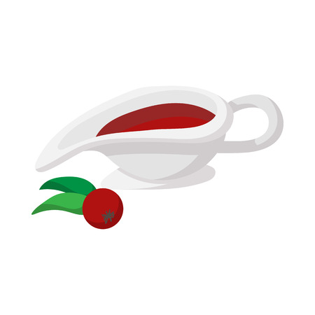 Rowan sauce cartoon icon isolated on a white backgroundのイラスト素材