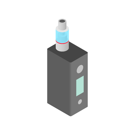 Vaping device icon in isometric 3d style on a white  backgroundのイラスト素材