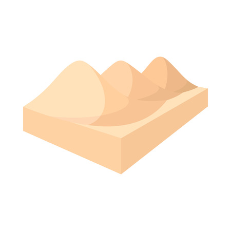 Sahara desert icon in cartoon style on a white backgroundのイラスト素材