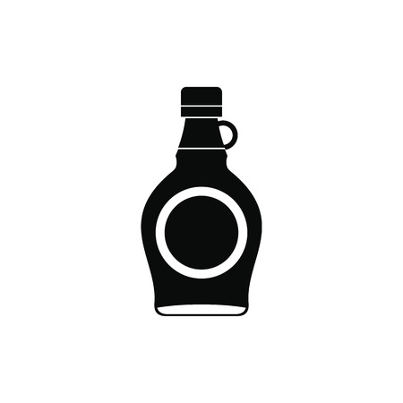 Bottle of maple syrup icon in simple style isolated on white backgroundのイラスト素材