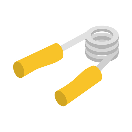 Hand grip exerciser or trainer icon in isometric 3d style on a white backgroundのイラスト素材