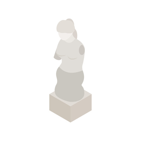 Aphrodite of Milos icon in isometric 3d style on a white backgroundのイラスト素材
