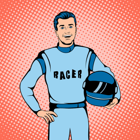 Racer concept in comics style for any designのイラスト素材