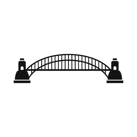 Sydney Harbour Bridge icon in simple style isolated on white backgroundのイラスト素材