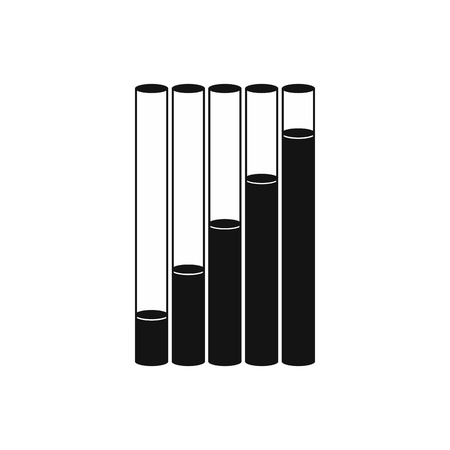 Business graph icon in simple style isolated on white backgroundのイラスト素材