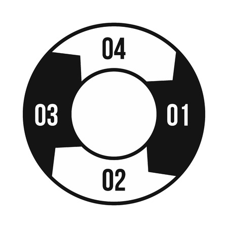 Pie chart with a hole in the center icon in simple style isolated on white backgroundのイラスト素材
