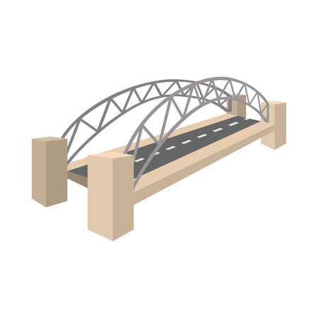 Sydney Harbour Bridge icon in cartoon style on a white backgroundのイラスト素材
