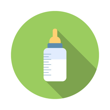 Baby pacifier icon in flat style on a white backgroundのイラスト素材