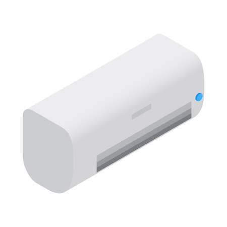 Air conditioner icon in isometric 3d style on white backgroundのイラスト素材