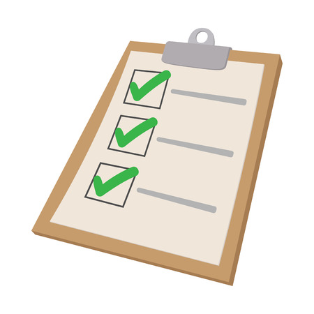 To do list icon in cartoon style on a white backgroundのイラスト素材