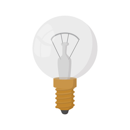 Light bulb icon in cartoon style on a white backgroundのイラスト素材