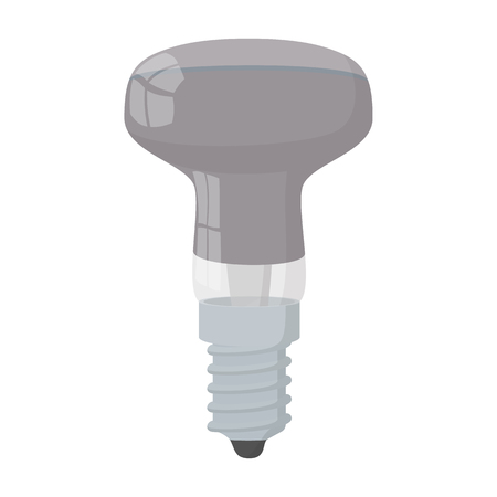 Bulged reflector bulb icon in cartoon style on a white backgroundのイラスト素材