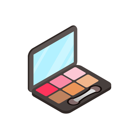 Blusher set icon in isometric 3d style isolated on white backgroundのイラスト素材