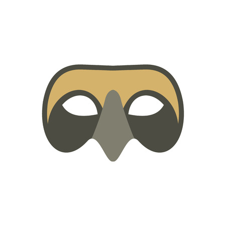Mens Venetian mask icon in flat style isolated on white backgroundのイラスト素材