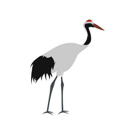 Crane icon in flat style isolated on white backgroundのイラスト素材