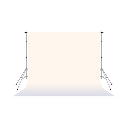 White paper studio backdrop icon in cartoon style isolated on white backgroundのイラスト素材