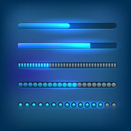 Progress bars set in realistic style for any designのイラスト素材