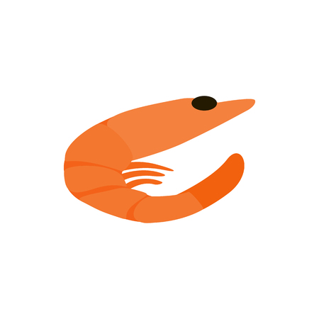 Shrimp icon in isometric 3d style isolated on white backgroundのイラスト素材