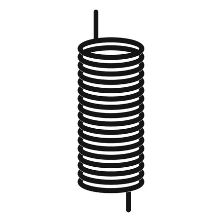 Metal spring icon in simple style on a white backgroundのイラスト素材