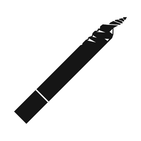Spliff icon in black simple style isolated on white backgroundのイラスト素材