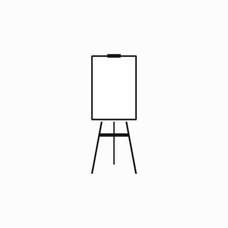 Blank flip chart icon in simple style on a white backgroundのイラスト素材