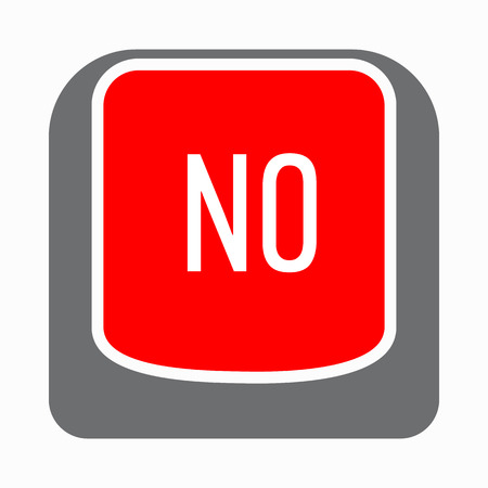 No red button icon in simple style on a white backgroundのイラスト素材