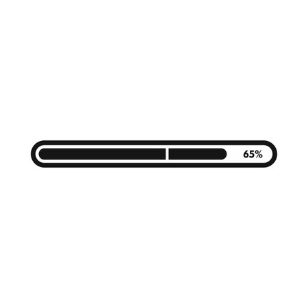 Progress loading bar icon in simple style on a white background
