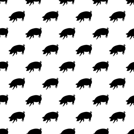 Pig pattern seamless black for any designのイラスト素材