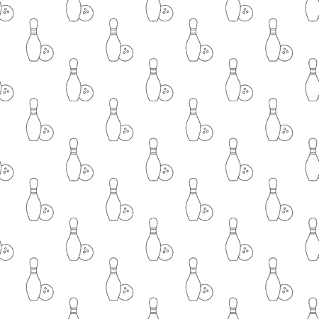 Bowling pattern seamless black for any designのイラスト素材