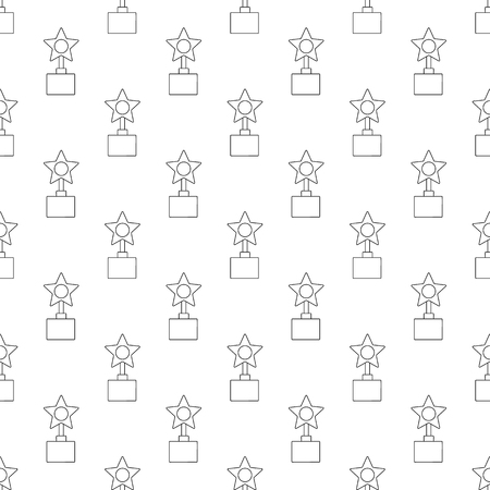 Star award pattern seamless black for any designのイラスト素材