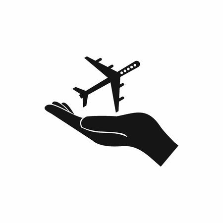Protection of air travel icon in simple style on a white backgroundのイラスト素材