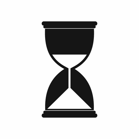 Hourglass icon in simple style on a white backgroundのイラスト素材
