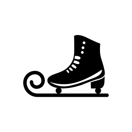 Ice skate in simple style isolated on whiteのイラスト素材