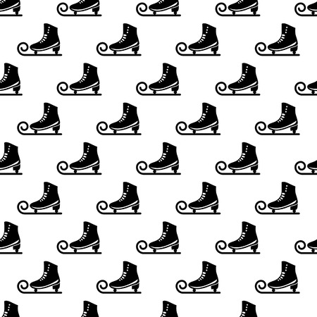 Ice skate pattern seamless black for any designのイラスト素材