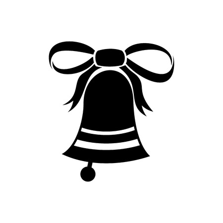 Christmas bell in simple style isolated on whiteのイラスト素材