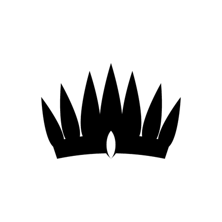Crown icon in simple style isolated on whiteのイラスト素材