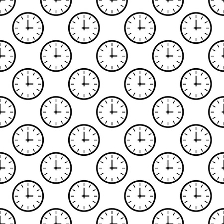 Clock pattern seamless black for any designのイラスト素材