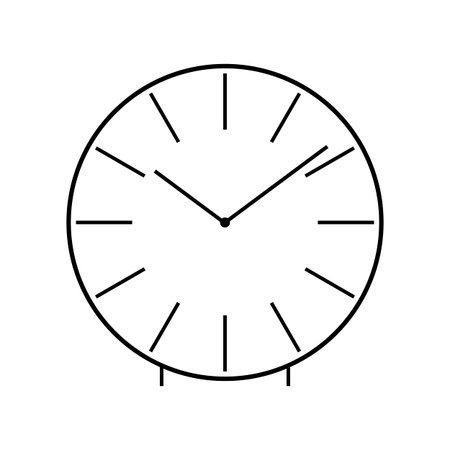 Clock icon in simple style isolated on white