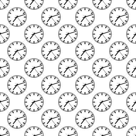 Clock pattern seamless black for any designのイラスト素材