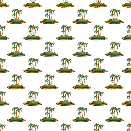 Desert island pattern seamless black for any designのイラスト素材