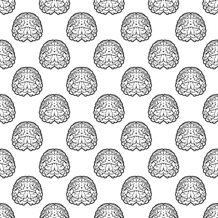 Human brain pattern seamless black for any designのイラスト素材